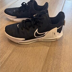 LeBron James Nike Men's Black and White Athletic Sneakers